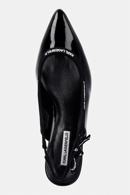 Karl Lagerfeld szpilki skórzane PANACHE czarny KL30809.1BP