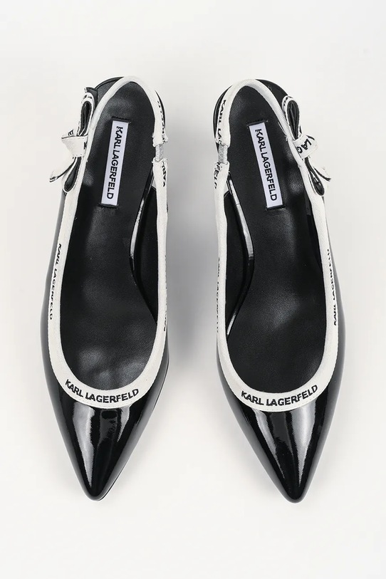 Karl Lagerfeld szpilki skórzane PANACHE czarny KL30809.1BP