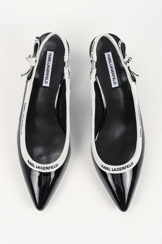 Karl Lagerfeld szpilki skórzane PANACHE czarny KL30809.1BP