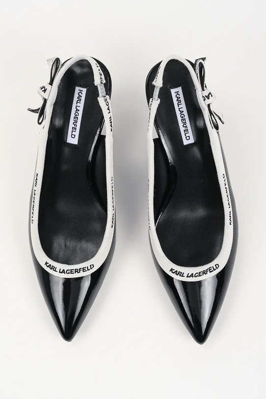 Karl Lagerfeld szpilki skórzane SIENNA czarny KL32706.1BP