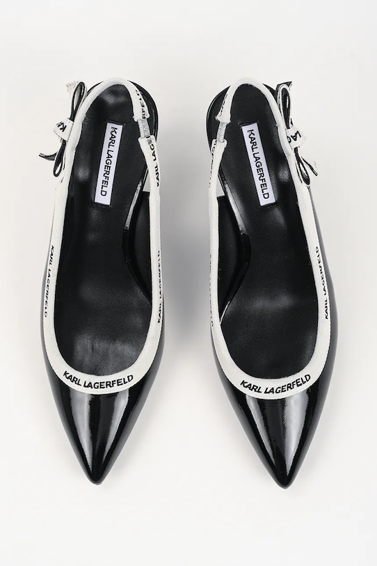 Karl Lagerfeld szpilki skórzane SIENNA czarny KL32706.1BP