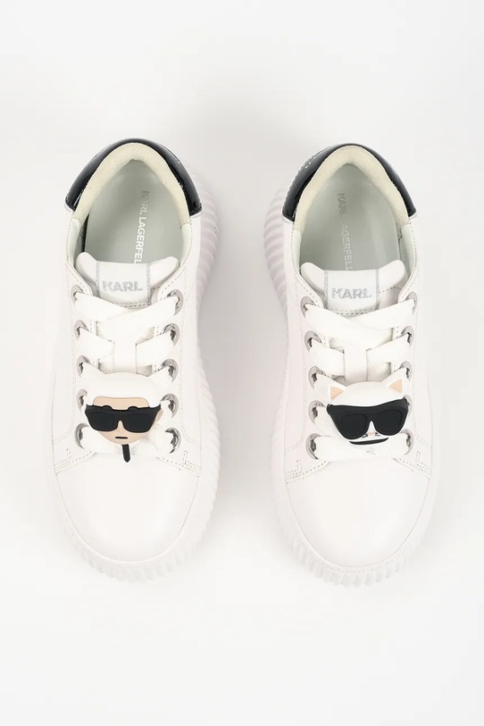 Kožené tenisky Karl Lagerfeld KREEPER LO biela KL42336T.011