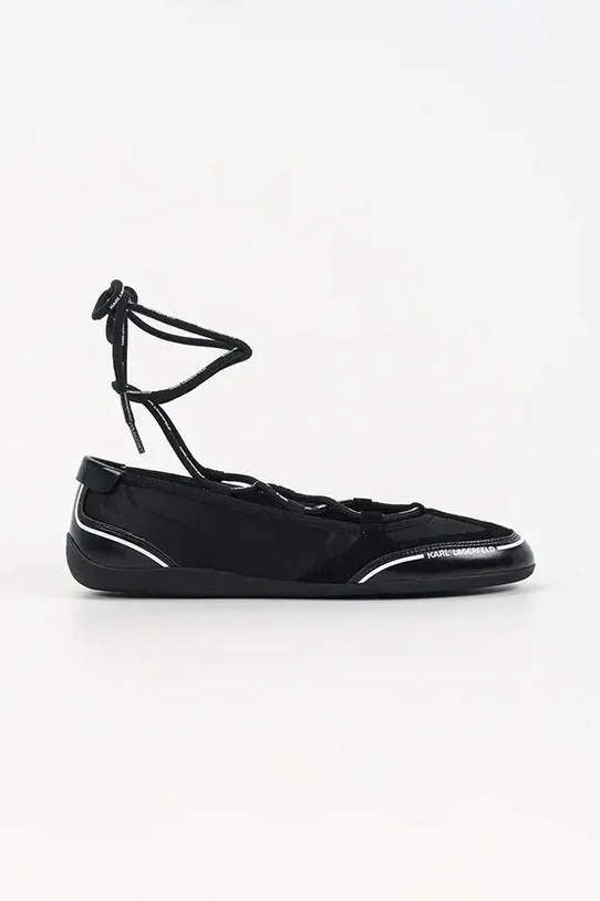 Karl Lagerfeld baleriny ALTIA tekstylny czarny KL66111.400