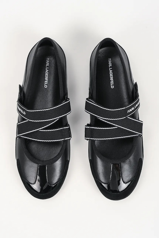 Δερμάτινες μπαλαρίνες Karl Lagerfeld ALTIA μαύρο KL66101.3M0
