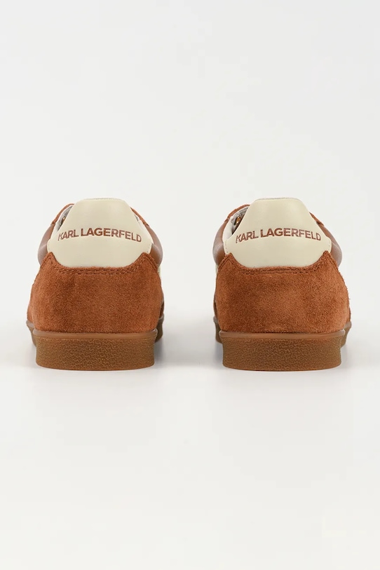 Obuwie Karl Lagerfeld sneakersy skórzane KANDIDATE KL63855.323 brązowy