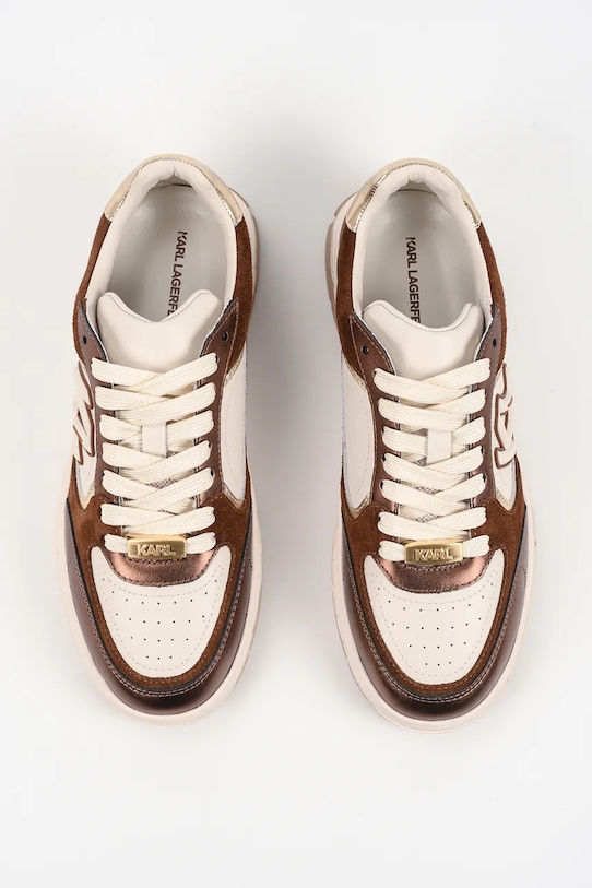 Karl Lagerfeld sneakersy KOURTNEY bordowy KL63025.04T