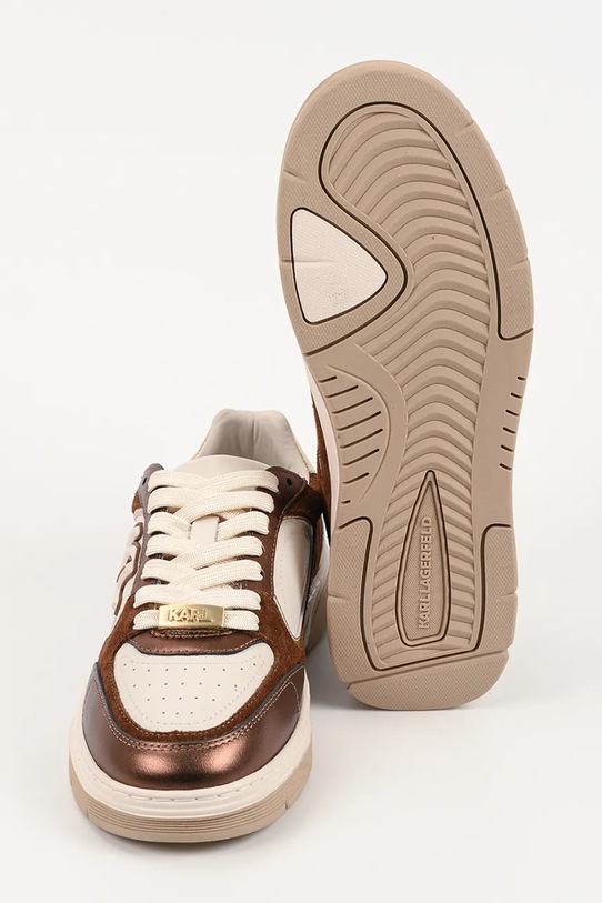 Karl Lagerfeld sneakersy KOURTNEY KL63025.04T brązowy
