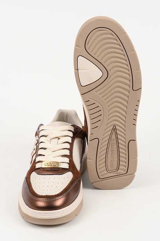 Karl Lagerfeld sneakersy KOURTNEY KL63025.04T brązowy