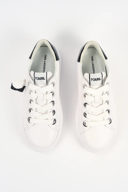 Karl Lagerfeld sneakersy skórzane KAPRI biały KL62536C.011