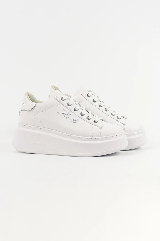 Karl Lagerfeld sneakersy skórzane ANAKAPRI KL63518A.01S biały SS26