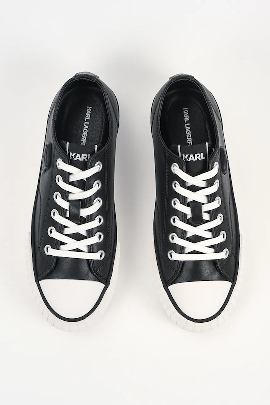 Δερμάτινα ελαφριά παπούτσια Karl Lagerfeld KAMPUS MAX NFT μαύρο KL60426.000