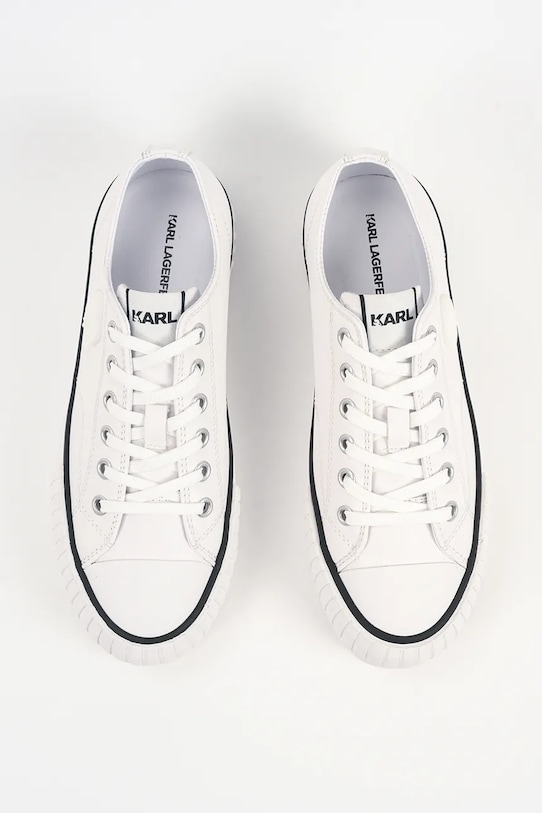 Δερμάτινα ελαφριά παπούτσια Karl Lagerfeld KAMPUS MAX NFT λευκό KL60426.011