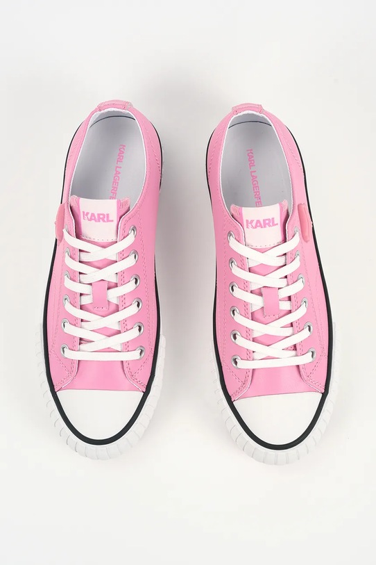 Karl Lagerfeld trampki skórzane KAMPUS MAX NFT różowy KL60426.0LP
