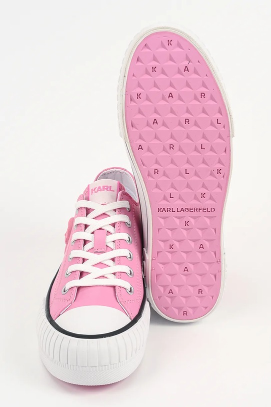Karl Lagerfeld trampki skórzane KAMPUS MAX NFT KL60426.0LP różowy