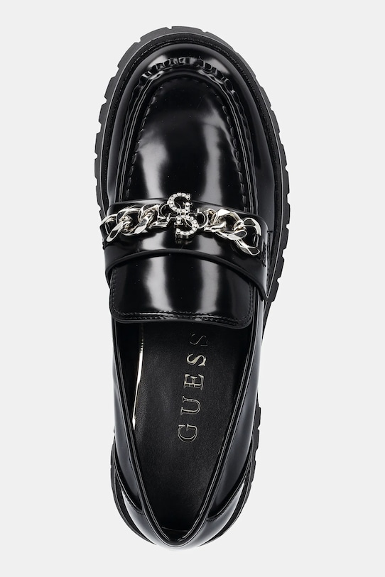 Μοκασίνια Guess ALMER μαύρο FLPALR.ELE14.BLACK