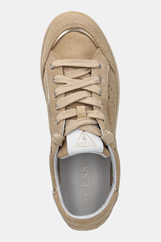 Guess sneakersy zamszowe JHELL beżowy FLPJHE.SUE12.BEIGE