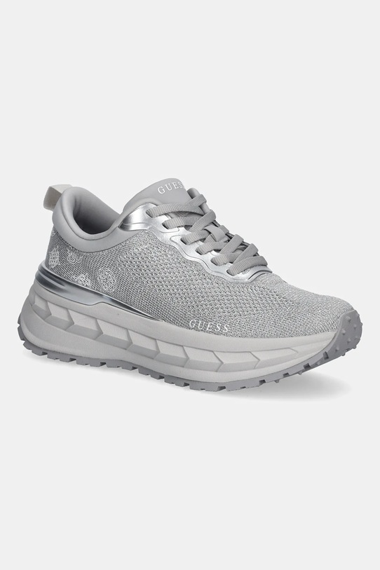 Guess sneakersy RUNIT3 syntetyczny srebrny FLPRN3.FAB12.SILVE