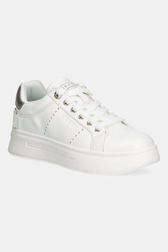 Кросівки Guess WESLI імітація лицьової шкіри білий FLPWES.ELE12.WHIGO