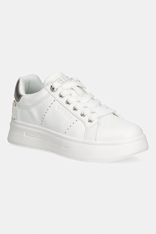 Кросівки Guess WESLI імітація лицьової шкіри білий FLPWES.ELE12.WHIGO