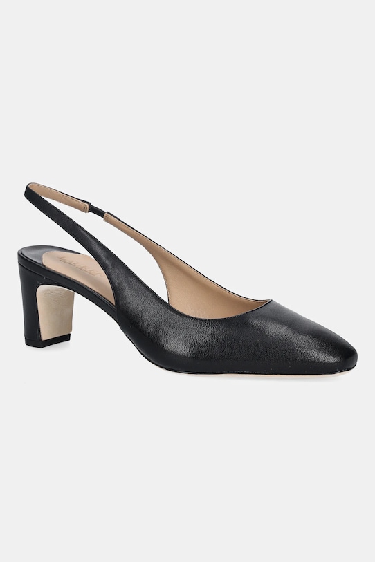 Δερμάτινες γόβες Lauren Ralph Lauren Klaire 5-8 cm μαύρο 802P00096001.001