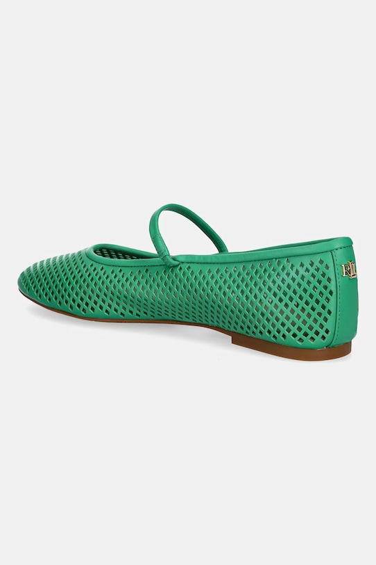 Obuwie Lauren Ralph Lauren baleriny skórzane Jayna Mj 802P04176005.300 zielony