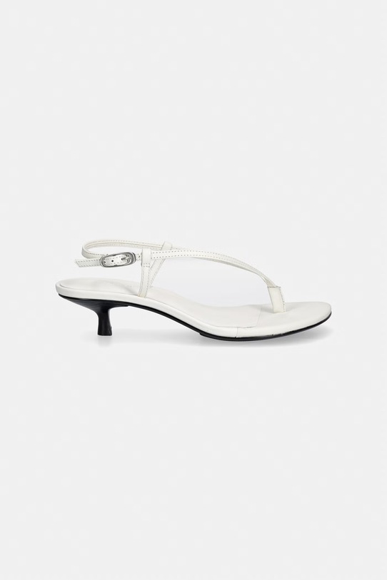 Calvin Klein sandale din piele KITT HEEL SNDL STRAPPY SLING LTH HW0HW02918 bej SS26