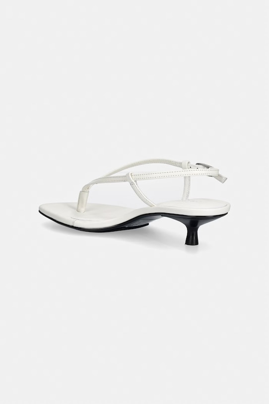 Încălțăminte Calvin Klein sandale din piele KITT HEEL SNDL STRAPPY SLING LTH HW0HW02918 bej