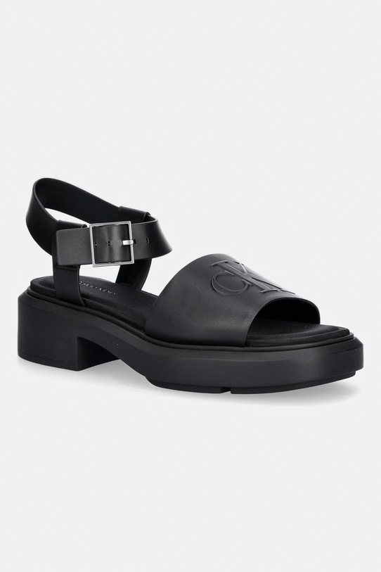 Calvin Klein sandale pentru femei CHUNKY SANDAL LTH MG negru HW0HW03131
