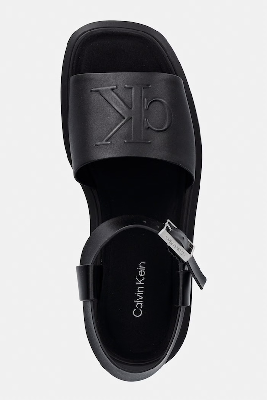 Calvin Klein sandale pentru femei CHUNKY SANDAL LTH MG negru HW0HW03131