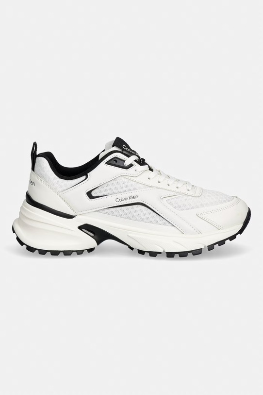 Calvin Klein HIKE RUN CKSTRIPE MESH sneakersy damskie HW0HW03002 biały SS26