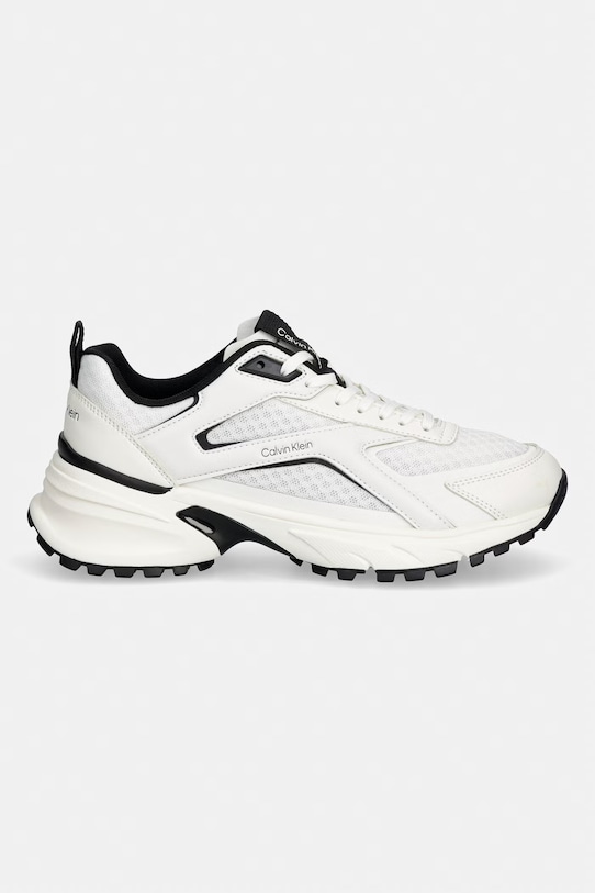 Calvin Klein HIKE RUN CKSTRIPE MESH sneakersy damskie HW0HW03002 biały SS26