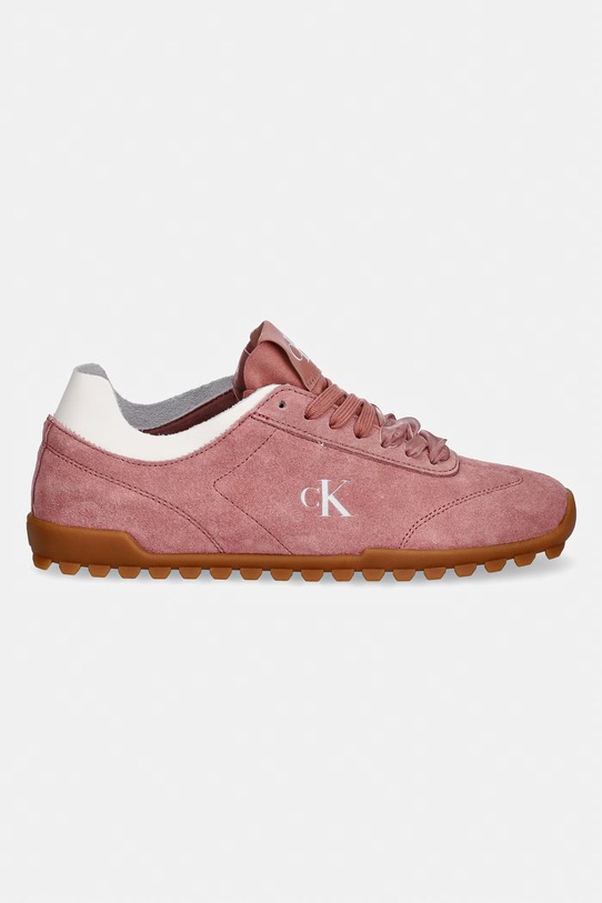 Calvin Klein LOW PROFILE RUN MG SUE DB LACES sneakersy damskie HW0HW03150 różowy SS26