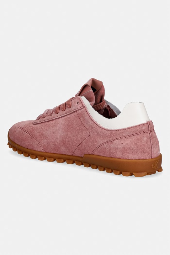 Obuwie Calvin Klein LOW PROFILE RUN MG SUE DB LACES sneakersy damskie HW0HW03150 różowy