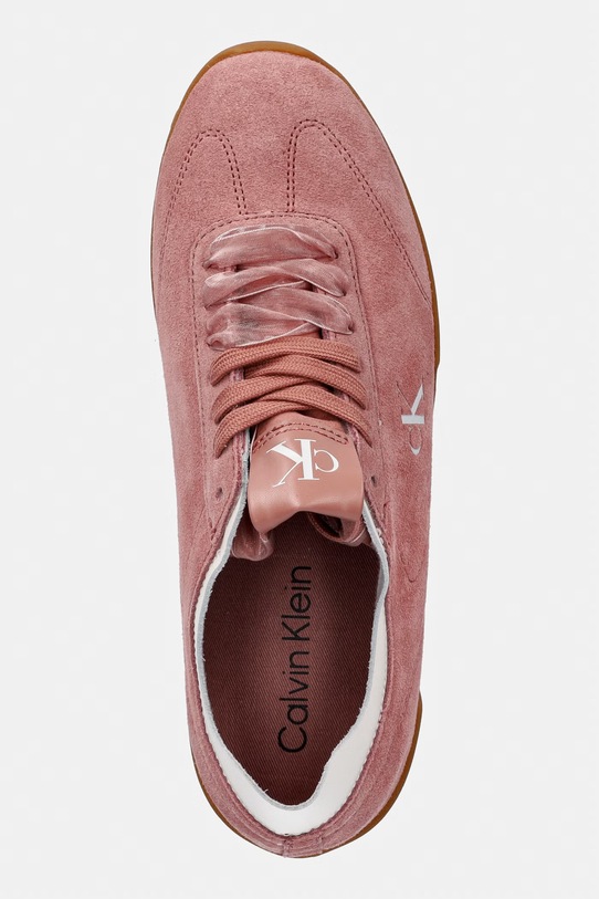Calvin Klein LOW PROFILE RUN MG SUE DB LACES sneakersy damskie różowy HW0HW03150