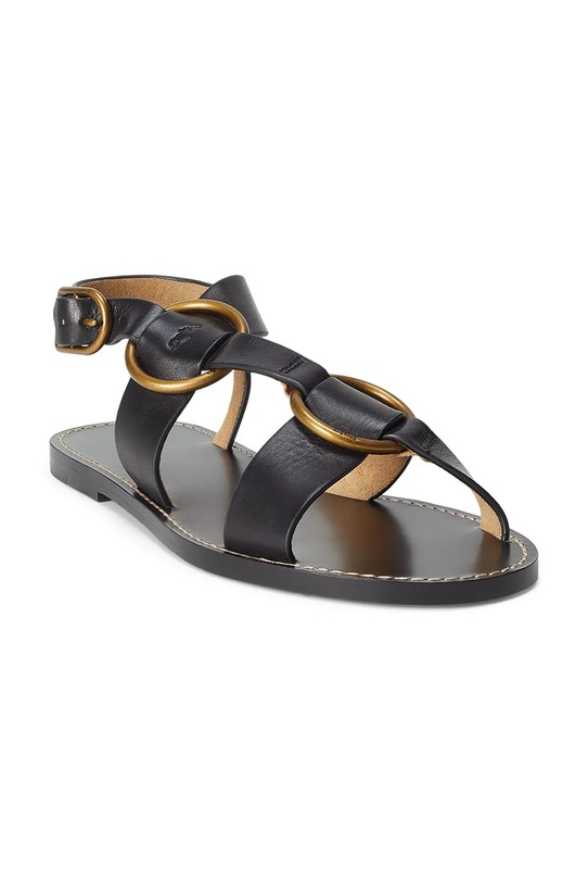 Polo Ralph Lauren sandały skórzane Plo Rng Sandal 818923266002.001 czarny SS26