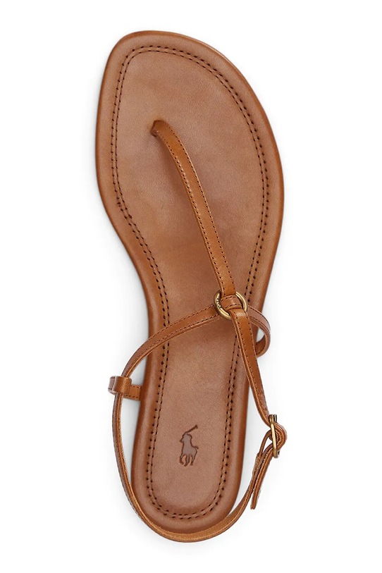Δερμάτινα σανδάλια Polo Ralph Lauren Plo Rng Br Sandal καφέ 818932586001.200