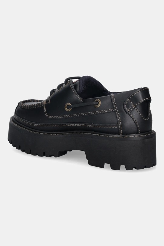 Obuwie Tommy Hilfiger półbuty skórzane ARCHIVE 01 BOAT SHOE LEATHER EN0EN03003 czarny