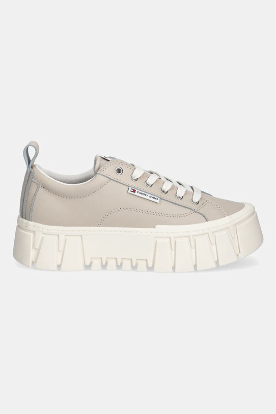 Tommy Jeans sneakersy skórzane TJW VULC FLATFORM LEATHER EN0EN03008 beżowy SS26