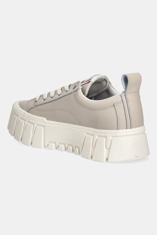 Obuwie Tommy Jeans sneakersy skórzane TJW VULC FLATFORM LEATHER EN0EN03008 beżowy