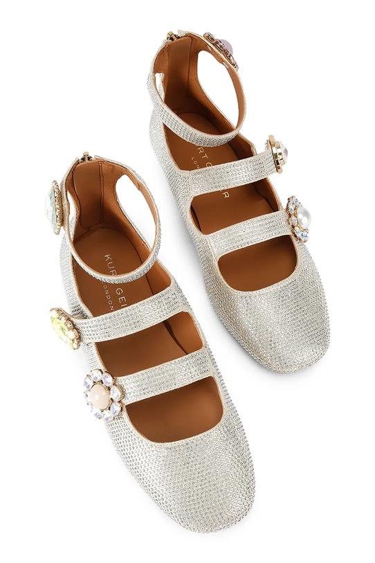 Kurt Geiger London baleriny Ornate Gladiator Ballet 5384614069 srebrny SS26
