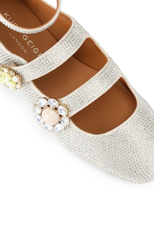 Obuwie Kurt Geiger London baleriny Ornate Gladiator Ballet 5384614069 srebrny