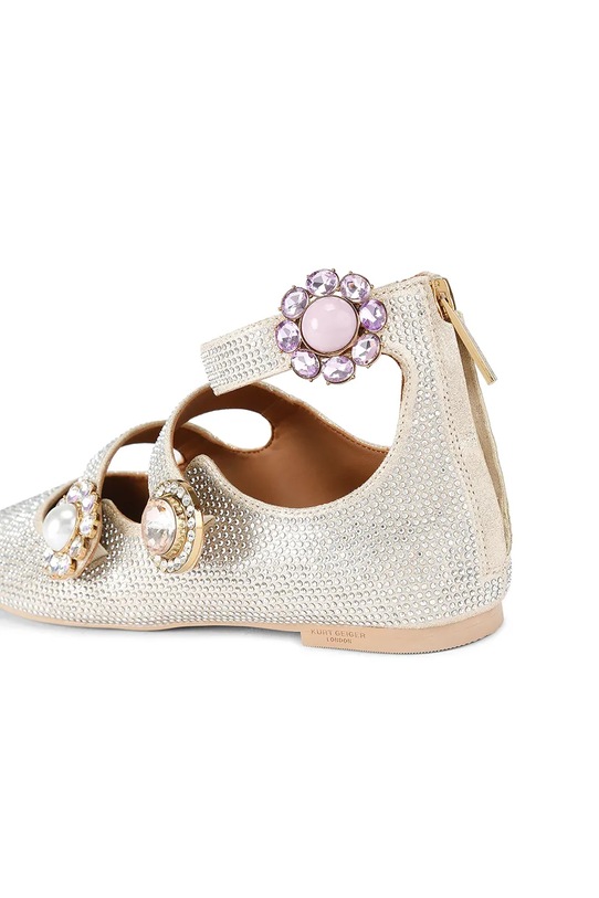 Kurt Geiger London baleriny Ornate Gladiator Ballet srebrny 5384614069