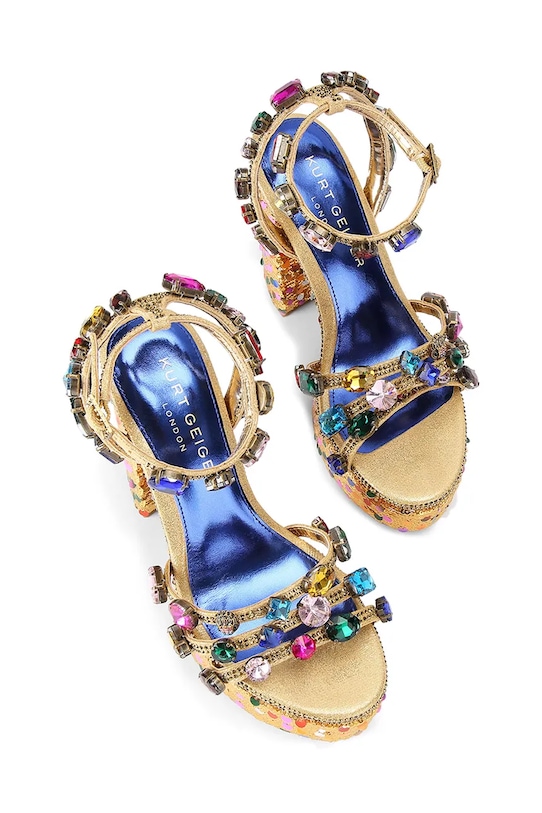 Kurt Geiger London sandały Kensington Jewel Platform 5383266779 złoty SS26