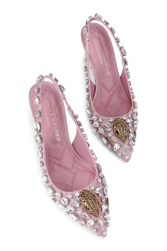 Kurt Geiger London szpilki Belgravia C High Sling 5385853609 różowy SS26