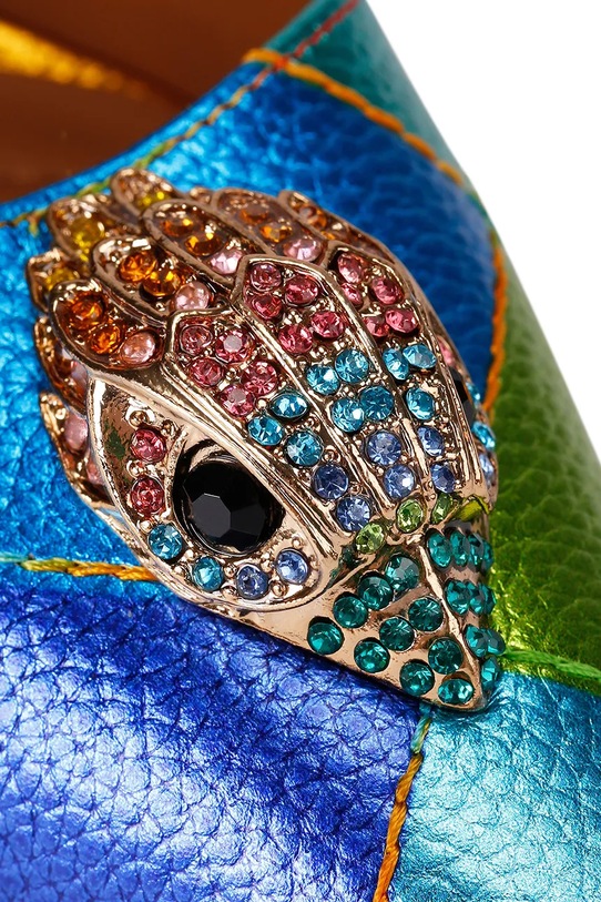 Kurt Geiger London szpilki skórzane Belgravia Eagle Court fioletowy 3939969189