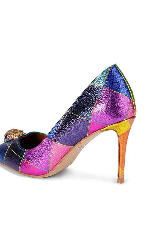 Kurt Geiger London szpilki skórzane Belgravia Eagle Court 3939969189 fioletowy