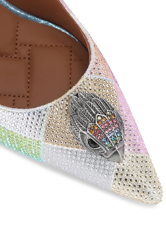 Obuwie Kurt Geiger London szpilki skórzane Belgravia Eagle Court 3939999609 srebrny