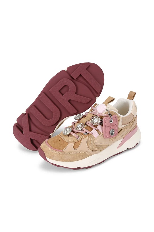 Obuwie Kurt Geiger London sneakersy skórzane Kurt Runner 5064348219 beżowy