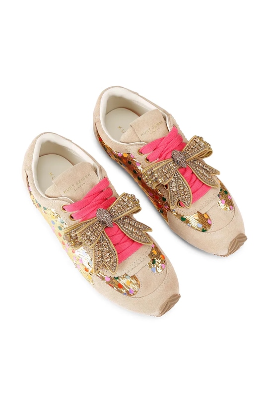 Kurt Geiger London sneakersy skórzane Islington Bow Sneaker 5295166779 złoty SS26