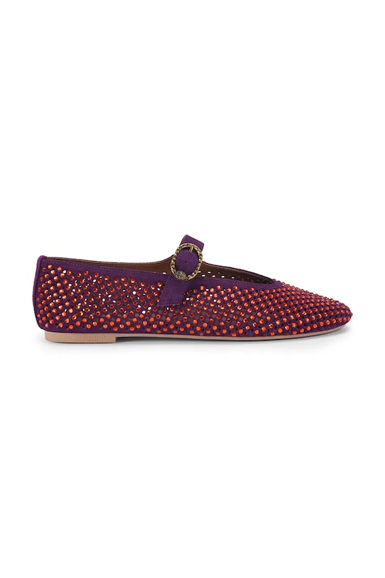 Kurt Geiger London baleriny zamszowe Mayfair Ballet Flat bordowy 2656390209